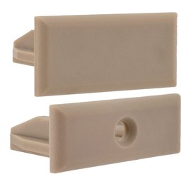 RecPro RV Pleated Shade Replacement End Cap Kit | 4-Pack (Top & Bottom) | Easy Snap-On Install | Available in Cappuccino, Cotton, and Black | Durable RV Interior Repair Parts (Cappuccino)