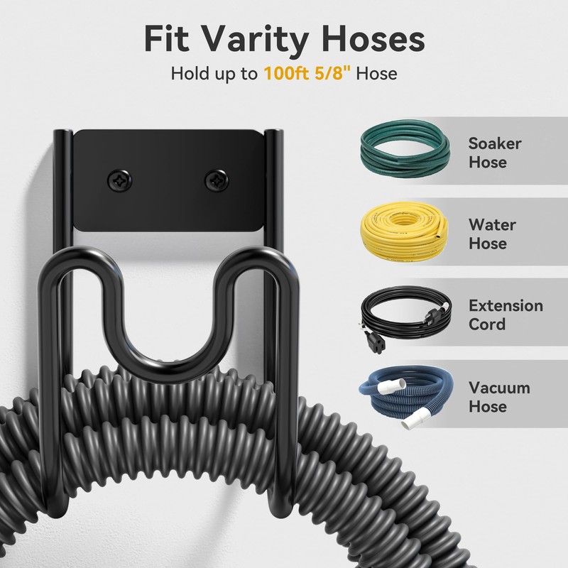 Garden Hose Holder Wall Mount - Water Hose Hanger Heavy
