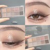 Erinde 10 Colours Matt Eyeshadow Palette, Black Smokey Eyes Set, Matte Gery Eyeshadow Palette, Natural Nude Eyeshadow Palette, Waterproof Korean Eye Makeup Set with Brush