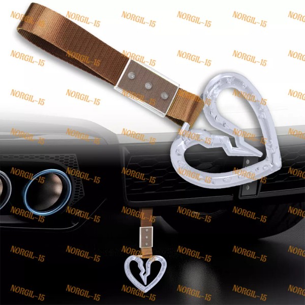 Unbranded Crystal Broken Heart TSURIKAWA Clear Ring Train Bus Handle