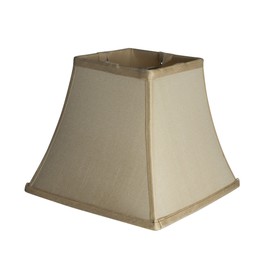 Urbanest Square 5.25x9x8" Softback Bell Lampshade, Tan, Faux Silk, Spider