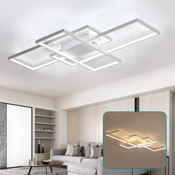 Cbhfmljd Dimmable Ceiling Light,3-Layer Square Modern Hallway Balcony Acrylic Chandelier