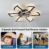 Ruibutrade Black Flower Modern Ceiling Fans with Lights, Low Profile