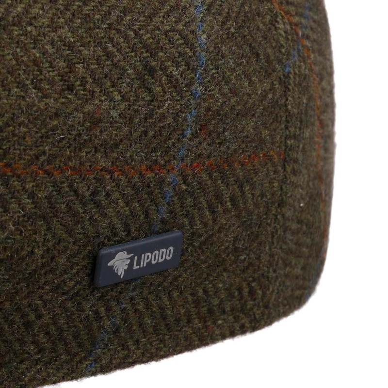 Lipodo Men's Flatcap with Checked Pattern, Lined Wool, Size 49