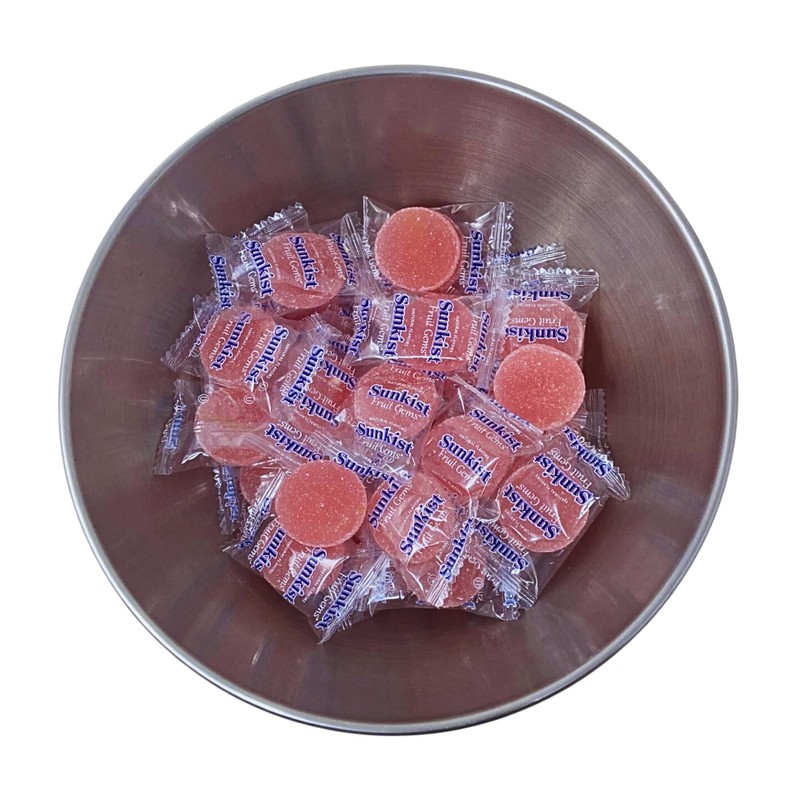 Individually Wrapped Fruit Gems Soft Candy Grapefruit Flavor Only -1lbs,