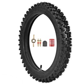 Trkimal 60/100-14 Front Tire Inner Tube Assembly Tyre for 90cc 110cc 125cc SSR CRF XR70 CR60R KLX110 KX60 DRZ DS80 JR80 RM50 PW80 TTR90 YZ60 65SX Off Road Motocross Pit Dirt Bike(60/100-14)