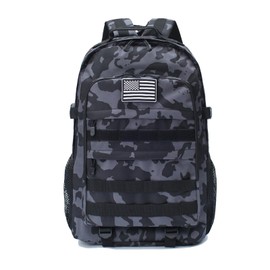 WOWCOIN Camo Backpack for Boys,Kids Army Backpack Boys with USA Flag Patch,35L Waterproof Tactical School Backpack for Travel Outdoor