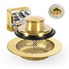 RQYEKDO Kitchen Sink Strainers Sink Stopper Kits, Stainless Steel Sink