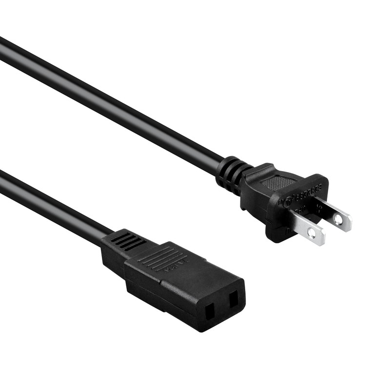 J-ZMQER 8ft 2-Prong Square AC Power Cord Cable Lead Compatible