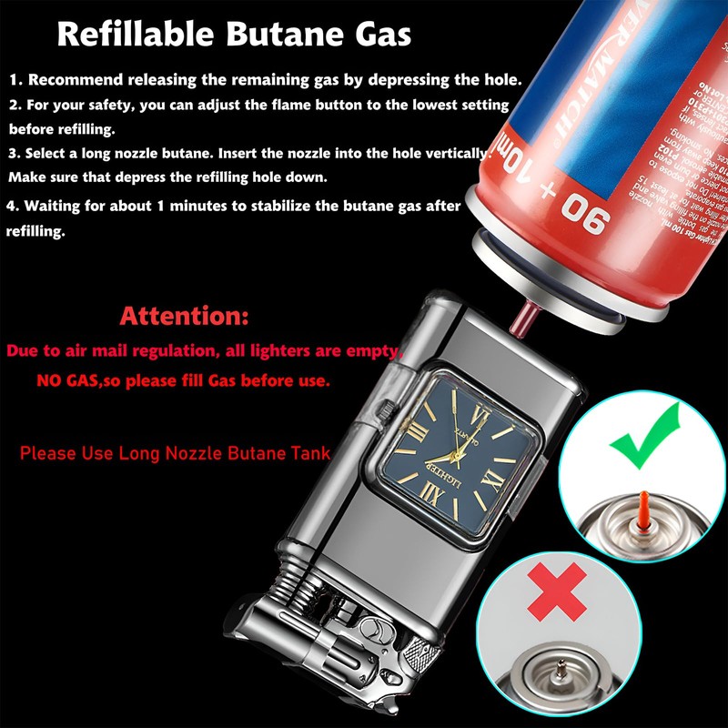 Torch Magic Dual Flame Lighter - Windproof with Visible Fuel