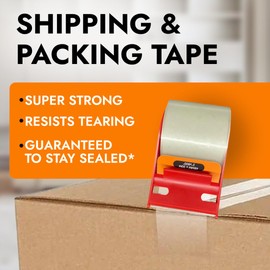 POSTMAN JOE Crystal Clear Packing Tape – 1 Roll (2" x 800'') | Heavy-Duty, Split & Tear Resistant, Premium Adhesion for Shipping, Packing & Storage | Professional Postal-Approved Quality