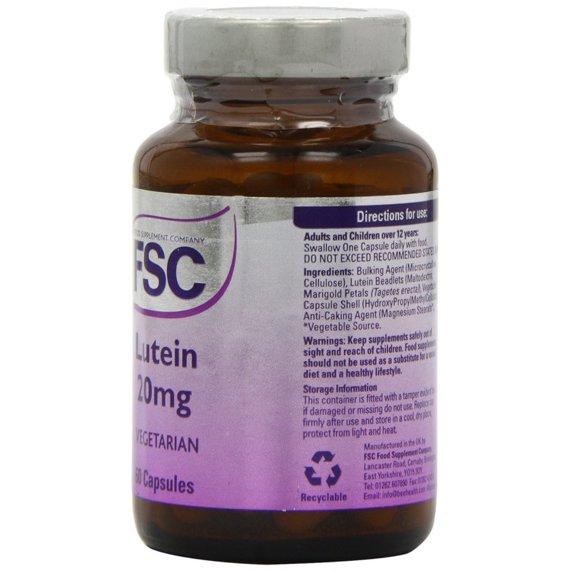 FSC 20mg Lutein - Pack of 60 Capsules