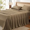 Andency Taupe Full Size Bed Sheets, 100% Viscose Derived from