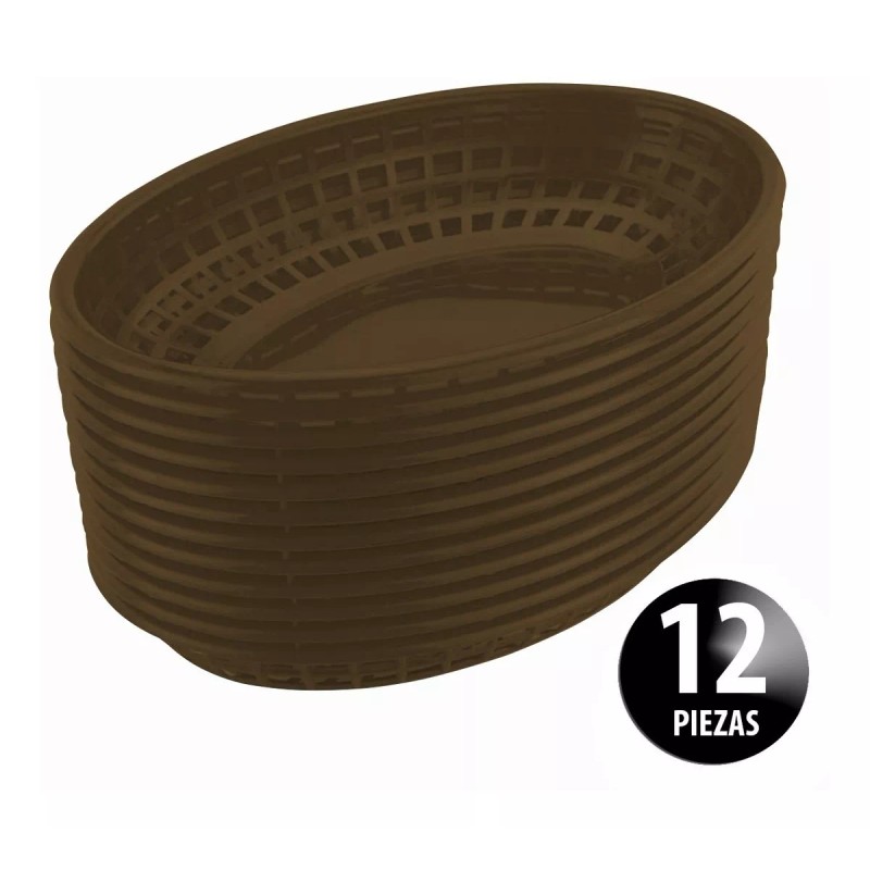 Dilitools Paquete Canasta Plástica 23.5 Cm Comida Rápida Fast Food