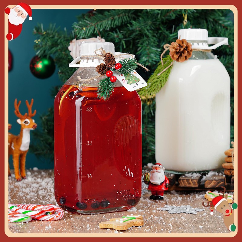 Ritayedet 3 Pack 64 Oz Heavy Duty Glass Milk Bottle