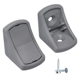 Dima (Pack of 20 pcs) Grey Shelf Brackets 24 x 24 mm, Furniture Corner Joints, 90 Degree Plastic Corner Brace Joint, Right Angle, Screws Included (20, Grey)