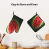YYHWHJDE Watermelon Green Prints Quality Oven Mitts and Pot Holders