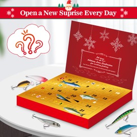 2025 Fishing Advent Calendar for Adult Men & Teen Boys - Exciting 24 Days Countdown with VIB Fishing Lures Set - Ideal Xmas Surprise Gift for Fishing Enthusiasts