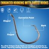 Catfish Hook Set Offset Octopus Circle & Baitholder Hooks 100-Pack