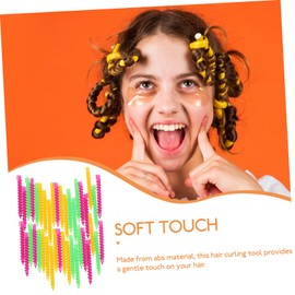 WOONEKY 100pcs Spiral Hair Curlers Perm Rods for Long Hair Material Suitable for Home Salon Use for Creating Various Hairstyles for Beautiful Curls