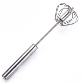 SSKHE Egg Beater Whisk, Stainless Steel Egg Whisk, Hand Push Whisk Blender, for Blending and Whisking