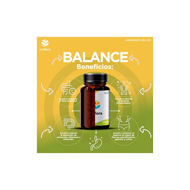 Pack 2 Frascos BIOFLORA Balance 30 Billones UFC, 10 Cepas