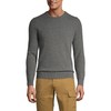 Lands' End Mens Fine Gauge Cashmere Sweater Charcoal Heather Regular