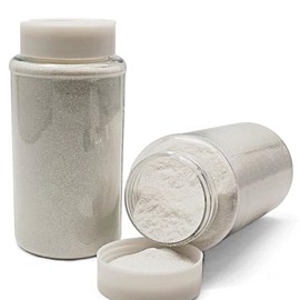 Lassos Boutique 1-Pound Extra Fine Decorative Bulk Glitter Powder Bottle Art Craft (White)