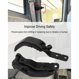 2PCS Rear Quarter Glass Window Latch Fit for Tacoma 1995-2000 Toyota Pickup Hilux 1989-1997 4runner 1989-1995 Replace 62910-89102, Black