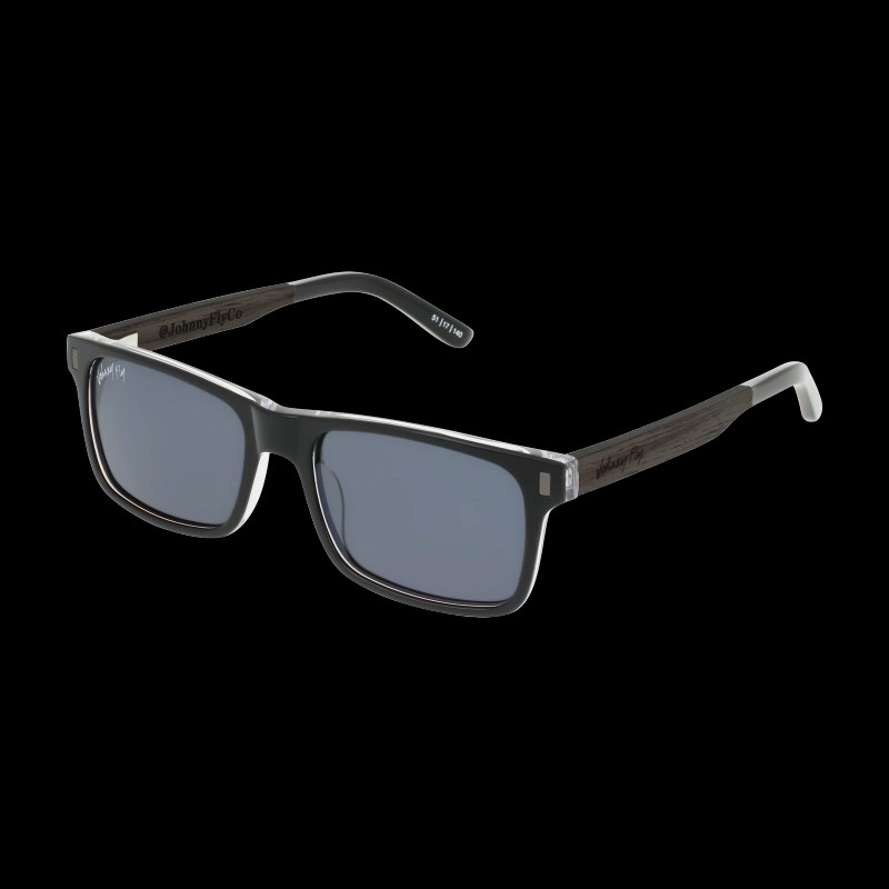 Johnny Fly - 7Fifty7 Sunglasses - Black Crystal, Smoke Polarized