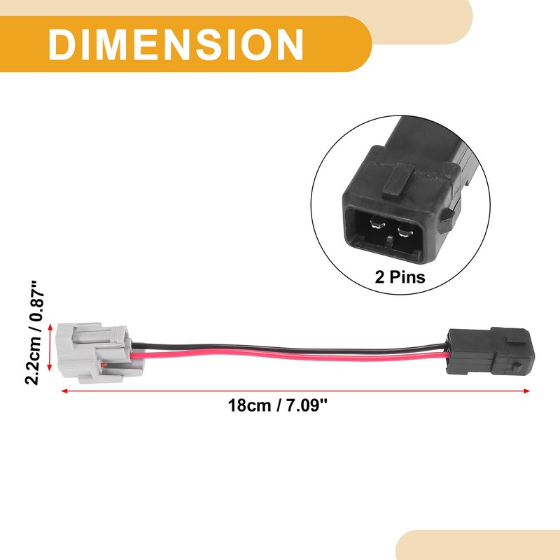 Partuto 1 Pcs Universal Fuel Injector Connector - Metal Plastic