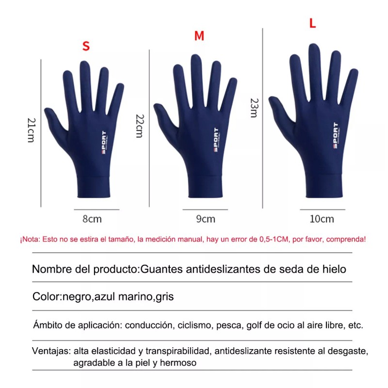 ROSALIA Guantes Proteccion Solar Uv Para Conducir Con Grip Y