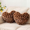 Fiwochic 2 Pack Leopard Throw Pillows, Small Heart Shaped Wedding