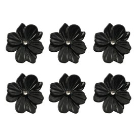 YYANGZ 6 Pcs Flower Kitchen Cabinet Knobs and Pulls Vintage Drawer Knobs Handles Drawer Pulls Single Hole Farmhouse Knobs for Dresser Drawers, 1.28inch