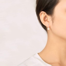 Philip Jones Sterling Silver Mother of Pearl Gemstone Drop Earrings