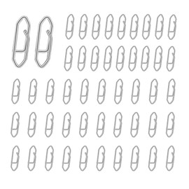 Qancekoo 50 PCS Fishing Power Speed Clips, Strong Stainless Steel Lure Quick Snaps Connector Tackle for Fishing Lure Crankbait Popper Corks Rigs Quick Change Freshwater Saltwater - S