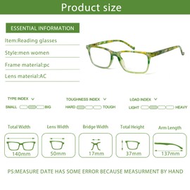 JOSCHOO 5-Pack Reading Glasses Blue Light Blocking Spring Hinge Readers for Men Women Computer Eyeglasses (5Clours-5, 1.5, x)