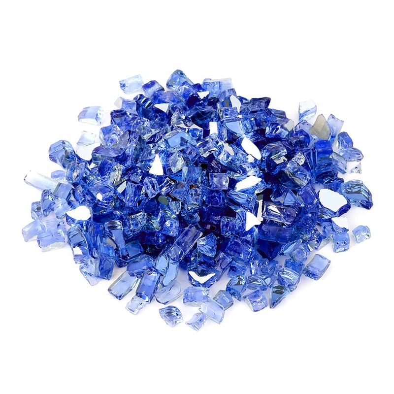 Skyflame High Luster 10-Pound Fire Glass for Fire Pit Fireplace