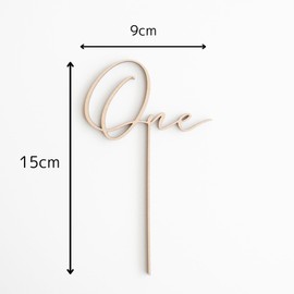 Airie 木製ケーキトッパー ケーキピック (One)