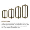 sourcing map Sliding Buckles Metal Rectangle Adjuster Triglides Sliding Buckles
