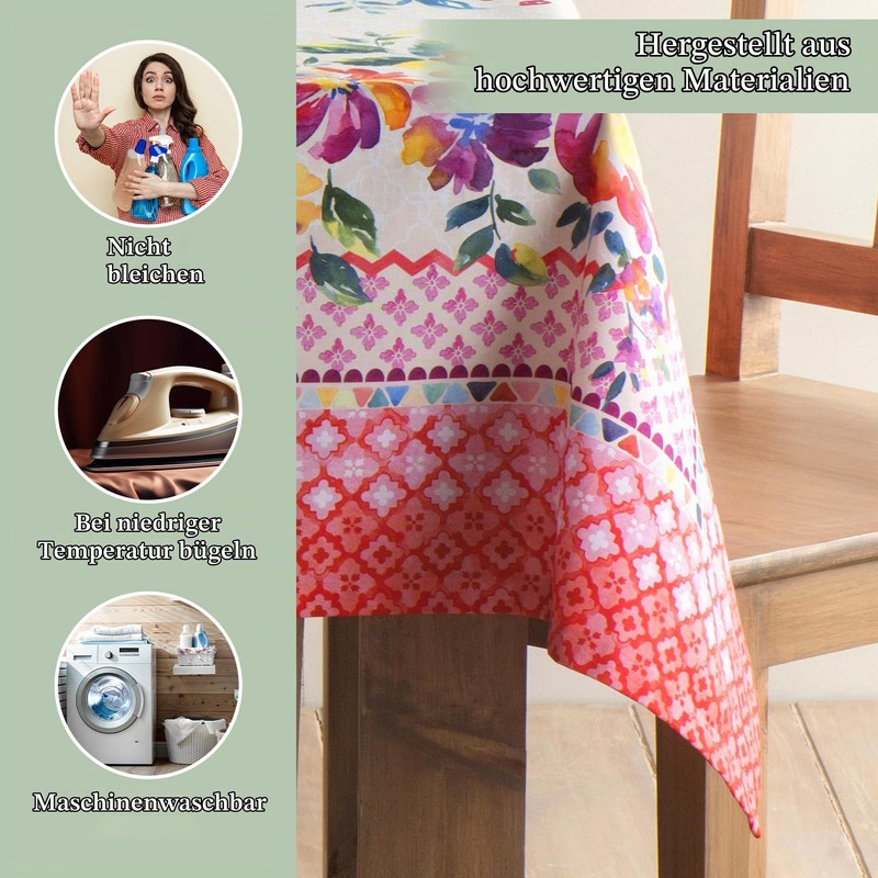 Maison d'Hermine Tablecloths, 100% Cotton, 160 cm x 220 cm,