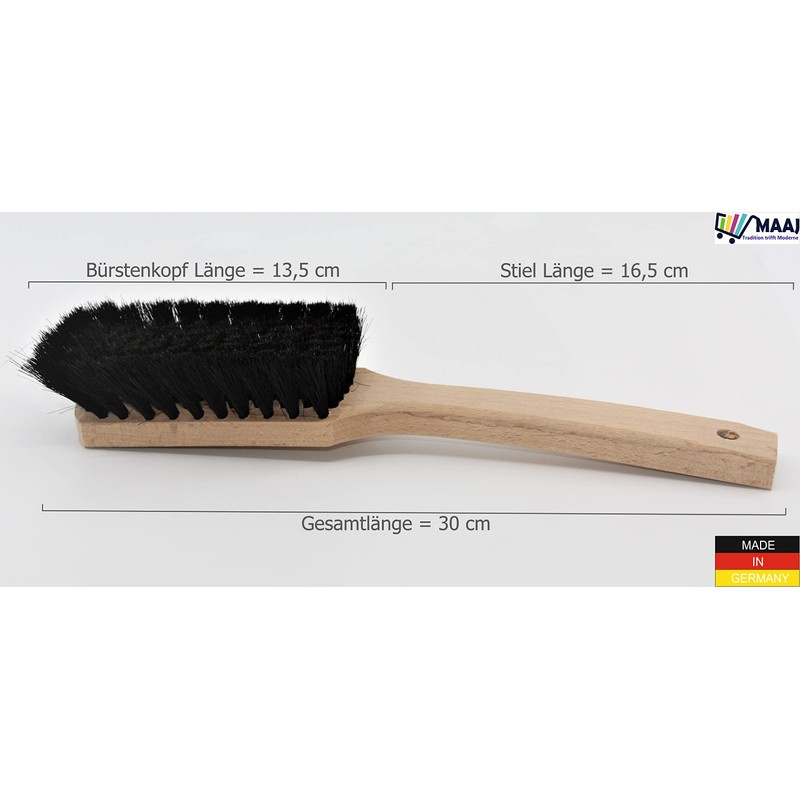 MAAJ Natural Horsehair Extra Wide and Full Washing Brush Made