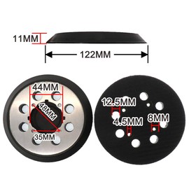 Medium Backing Pad for DeWalt 5" DCW210N DWE6423 - OEM Part No N329079 // Metal Plated Pad