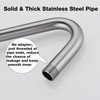 TRUSTMI 12 Inch S Shaped Shower Arm with Flange Heavy