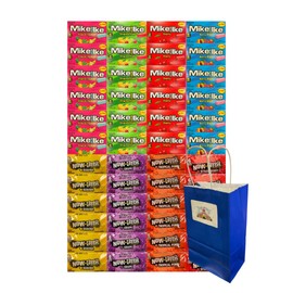 Generic Candy Assortment, Mike and Ike & Now and Later - 6 Tropical Typhoon, 6 Original Fruit, 6 Berry Blast, 6 Cherry, 6 Banana, 6 Grape, 6 Tropical Punch, 6 Strawberry - 48 Pack