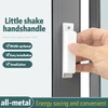Taicols 2 Pcs Sliding Door Handles, Aluminum Alloy Curved Handle