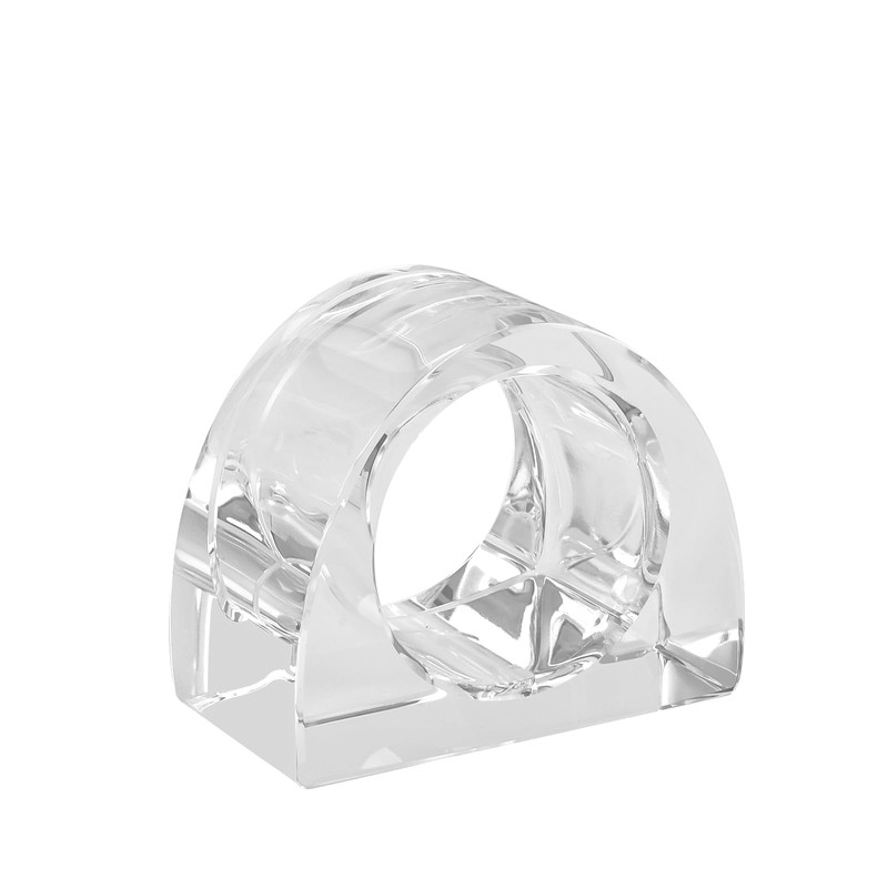 Marvala Crystal Napkin Rings, Elegant Dining Table Holders for Formal