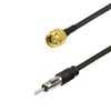 RedYutou SMA Male to DIN Plug AM/FM Male Adapter RG174