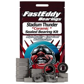 FastEddy Bearings Compatible with Tamiya Stadium Thunder (58093) Ceramic Rubber Sealed Bearing Kit