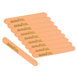 Profesjonalny zestaw 10 sztuk profesjonalnych odbojników do paznokci | prosta 120/180 | dwustronne pilniki do paznokci | średnia ziarnistość | do naturalnych paznokci żelowych (p) omarańczowych)